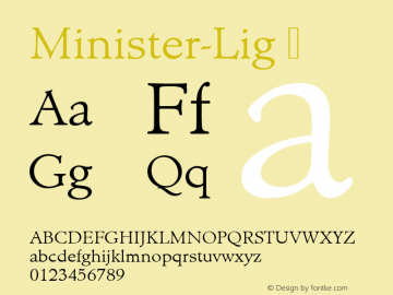 Minister-Lig ☞ Version 1.10;com.myfonts.easy.urw.minister.t-light.wfkit2.version.3pV4图片样张