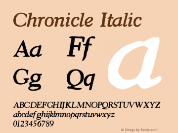 Chronicle Italic V1图片样张