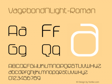 VagebondNLight-Roman ☞ Version 1.000 2003 initial release;com.myfonts.easy.characters.vagebond.n-light-roman.wfkit2.version.2nw9图片样张