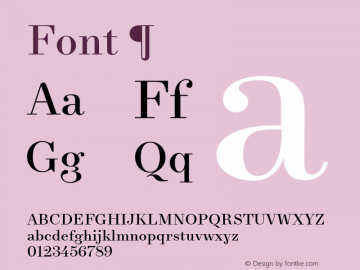 Font ¶ 2.003 Font Sample