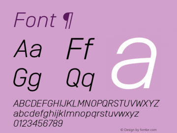 Font ¶ 2.003 Font Sample