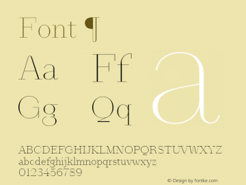Font ¶ 2.003 Font Sample