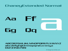 ChaneyExtended Normal Altsys Fontographer 4.1 11/1/95 Font Sample