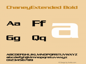 ChaneyExtended Bold Altsys Fontographer 4.1 5/26/96 Font Sample