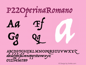 P22OperinaRomano ☞ Version 3.000;com.myfonts.easy.ihof.p22-operina.romano.wfkit2.version.46Bm Font Sample