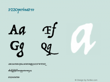 P22OperinaPro ☞ Version 3.000;com.myfonts.easy.ihof.p22-operina.pro.wfkit2.version.46Bp图片样张