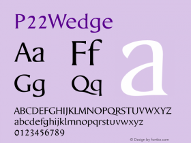 P22Wedge ☞ Version 001.003;com.myfonts.easy.ihof.p22-wedge.regular.wfkit2.version.4b3V图片样张