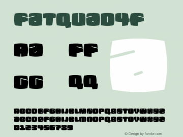 Fatquad4F ☞ 1.0;com.myfonts.4thfebruary.fatquad-4f.regular.wfkit2.3wpK Font Sample