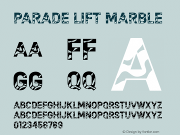 Parade LIFT Marble 1.000 Font Sample