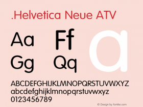 .Helvetica Neue ATV 常规体 10.0d35e1图片样张