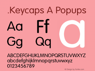 .Keycaps A Popups 10.0d12e1 Font Sample