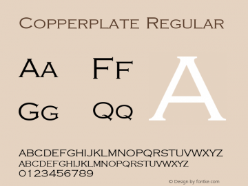 Copperplate Regular 001.000图片样张