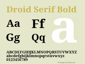 Droid Serif Bold Version 1.00 build 112图片样张