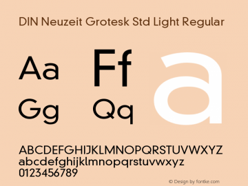 DIN Neuzeit Grotesk Std Light Regular Version 2.035;PS 002.000;hotconv 1.0.51;makeotf.lib2.0.18671图片样张