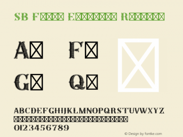 SB Fancy Engraved Regular Version 1.001;PS 001.001;hotconv 1.0.70;makeotf.lib2.5.58329图片样张