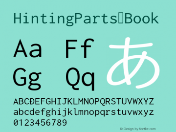 HintingParts Book Version 2.001.2014121 Font Sample