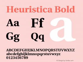 Heuristica Bold Version 1.0.2 Font Sample