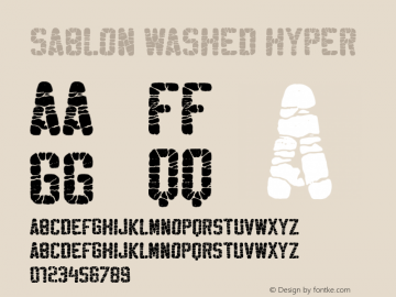 Sablon Washed Hyper Version 001.000 Font Sample