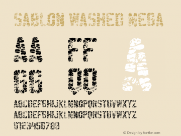 Sablon Washed Mega Version 001.000 Font Sample