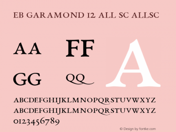 EB Garamond 12 All SC AllSC Version 0.015d Font Sample