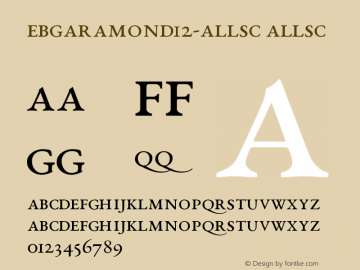 EBGaramond12-AllSC AllSC Version 0.015d Font Sample