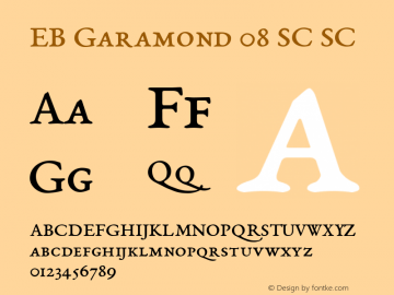 EB Garamond 08 SC SC Version 0.015d Font Sample