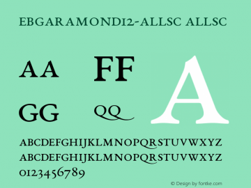 EBGaramond12-AllSC AllSC Version 0.015d ; ttfautohint (v0.94) -l 8 -r 50 -G 200 -x 14 -w 