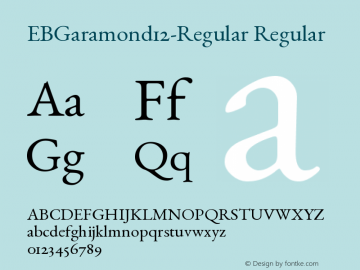 EBGaramond12-Regular Regular Version 0.015d图片样张