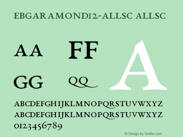 EBGaramond12-AllSC AllSC Version 0.015d Font Sample