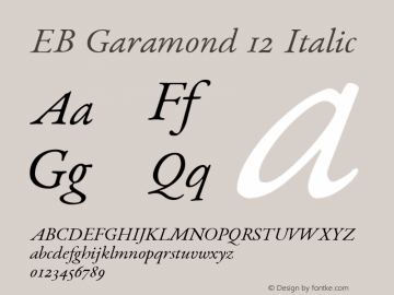 EB Garamond 12 Italic Version 0.015d图片样张