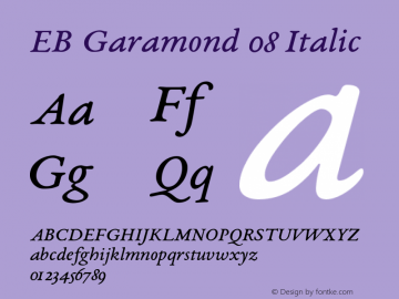 EB Garamond 08 Italic Version 0.015d图片样张