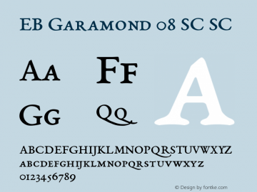 EB Garamond 08 SC SC Version 0.015d Font Sample