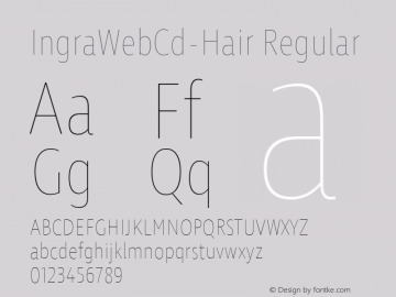 IngraWebCd-Hair Regular Version 1.001;PS 001.001;hotconv 1.0.70;makeotf.lib2.5.58329图片样张
