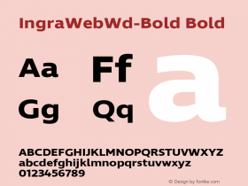 IngraWebWd-Bold Bold Version 1.001;PS 001.001;hotconv 1.0.70;makeotf.lib2.5.58329 Font Sample