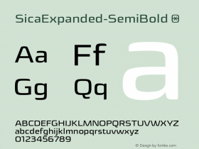 SicaExpanded-SemiBold ☞ Version 1.000;PS 001.000;hotconv 1.0.70;makeotf.lib2.5.58329;com.myfonts.easy.dootype.sica-expanded.semi-bold.wfkit2.version.4kRn图片样张