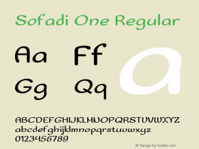 Sofadi One Regular Version 1.001图片样张