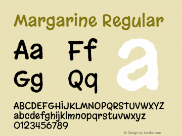 Margarine Regular Version 1.000 Font Sample