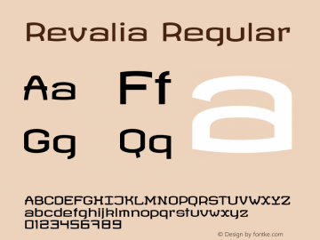 Revalia Regular Version 1.001图片样张