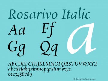 Rosarivo Italic Version 1.003图片样张