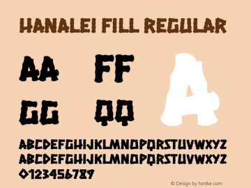 Hanalei Fill Regular Version 1.000 Font Sample