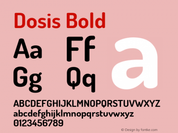 Dosis Bold Version 1.006图片样张