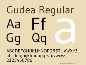 Gudea Regular Version 1.003图片样张