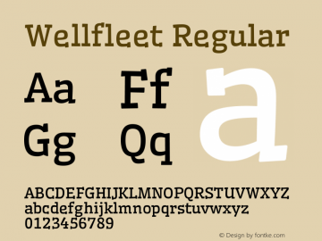 Wellfleet Regular Version 1.002图片样张