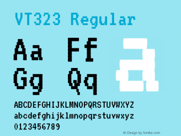 VT323 Regular Version 001.002 Font Sample