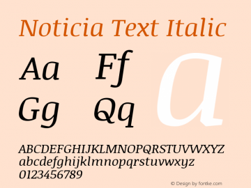 Noticia Text Italic Version 1.003图片样张