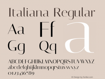 Italiana Regular Version 001.001图片样张