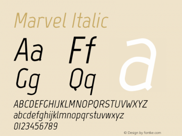 Marvel Italic Version 1.001图片样张