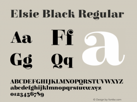 Elsie Black Regular 1.001 Font Sample