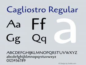 Cagliostro Regular Version Font Sample