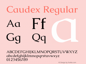 Caudex Regular Version 1.01图片样张